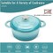 COOKWIN Enameled Cast Iron Dutch Oven with Self Basting Lid; Enamel Coated Cookware Pot 4.5QT